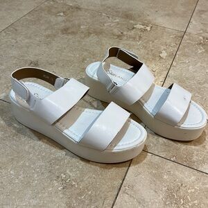 White Platform Sandals size 7.5